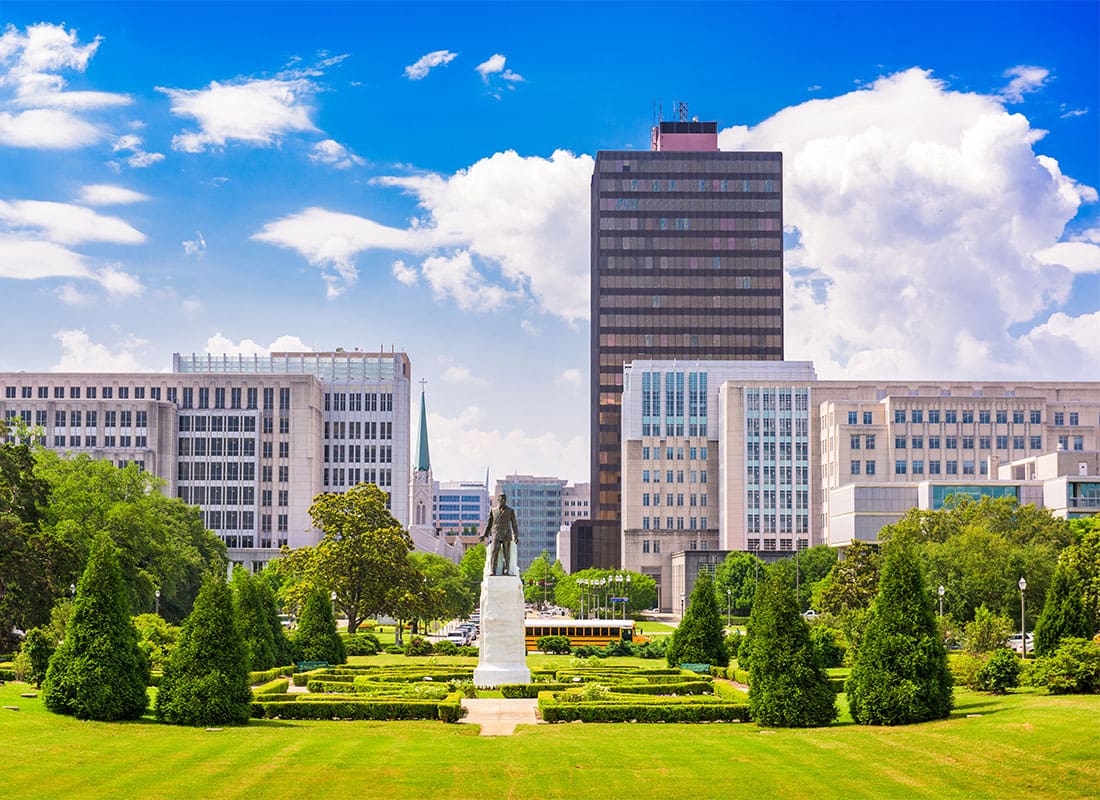 Baton Rouge LA Insurance - Baton Rouge, Louisiana, USA Cityscape From the State Capitol Grounds