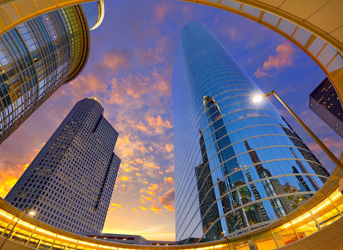 Houston, TX - Houston Downtown Sunset Skyscrapers Texas