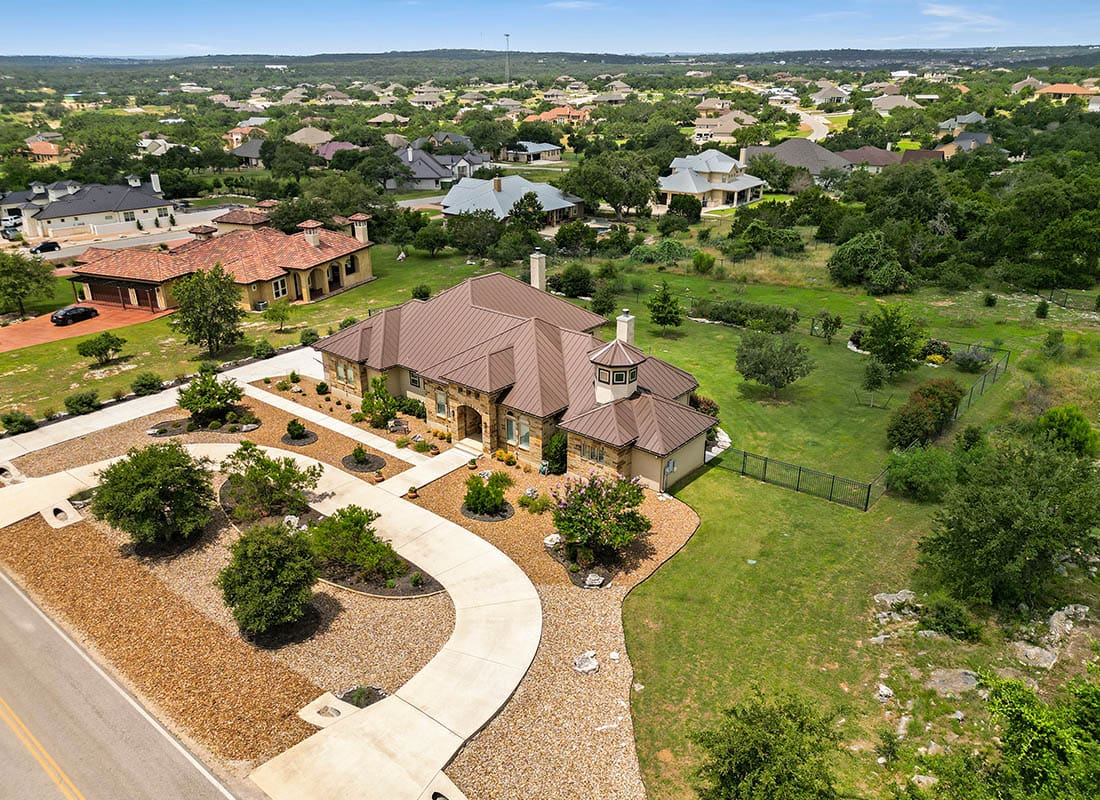 Crosby, TX - Aerial View of Homes in Crosby, TX